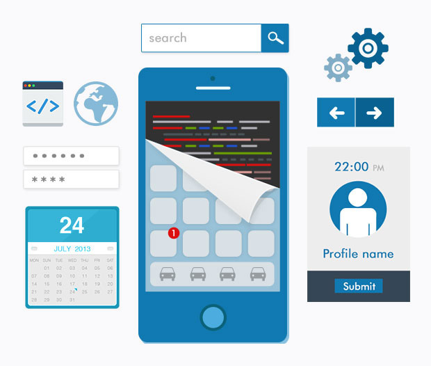 Mobile app UI and UX design services